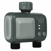 WiFi Sprinkler Timer 2 Outlets, Smart Hose Timer with Brass Inlet, APP & Voice Control, IPX6 Waterproof, 2.4GHz WiFi/Bluetooth, for Yard & Garden Watering