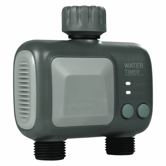 WiFi Sprinkler Timer 2 Outlets, Smart Hose Water Timer with Brass Inlet, APP Control, 2.4Ghz WiFi/Bluetooth, Alexa/ Assistant, IPX6 Waterproof for Yard