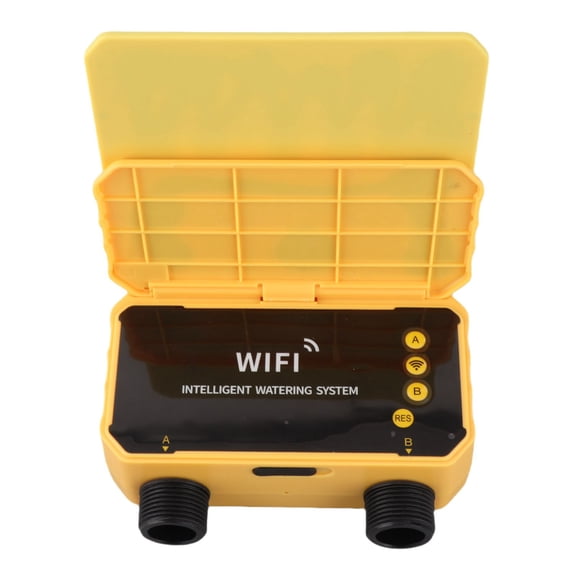 WiFi Sprinkler Timer with Rain Delay 2 Zone Solar Water Timer 10 inches / 25.4 cm Automatic Watering Controller Hose Timer