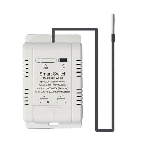 WiFi Temperature Switch with 1M Sensor Smart 20A Thermostat Supports Voice Control