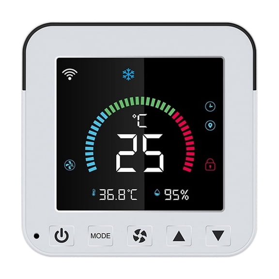 WiFi Thermostat Air Conditioner Temperature Humidity Infrared Controller USB LCD Touch Screen Black