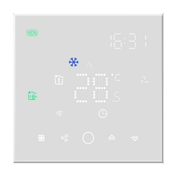 WiFi Thermostat Air System Digital Programmable Temperature Controller For Central Air Conditioner Fan Coil Heat Cool ,Easy to Install