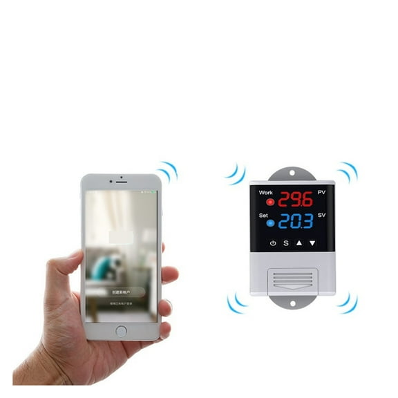 WiFi Thermostat Aquarium Fish Tank Hatching Seafood Machine Electronic Intelligent Temperature Controller Wireless ,Easy to Operate