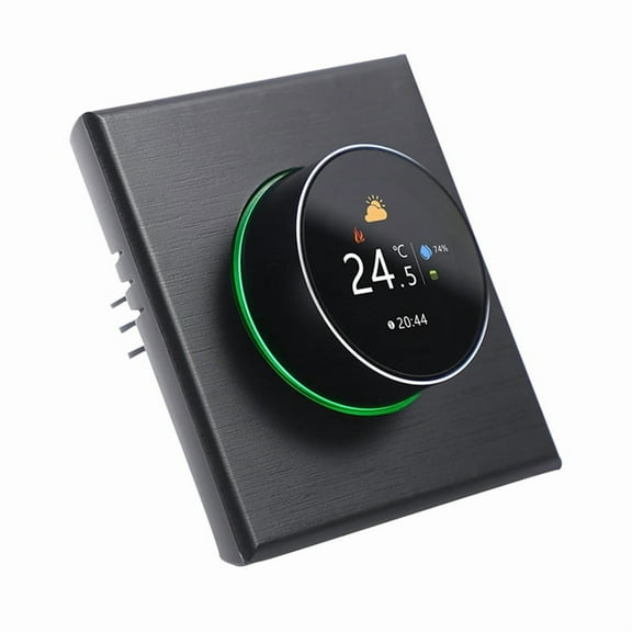 WiFi Thermostat Temperature Controller Weekly Programmable Button Control/ Mobile APP/ Voice Control,1 x Smart Thermostat Temperature Controller,Black