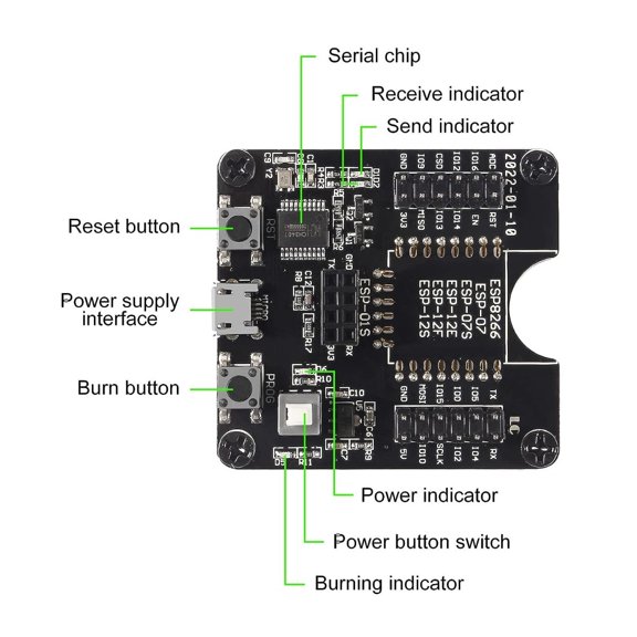 WiFi Transceiver Module Board AP STA, Wireless Serial Adapter for DIY Projects