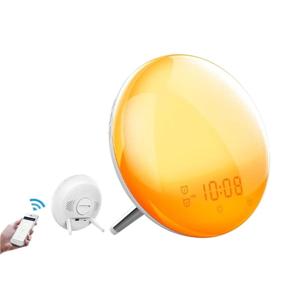 WiFi Tuya Smart Life Wake Up Light Alarm Clock Wireless Remote Control Sunrise Sunset Simulation 4 Alarm Clock Alexa Home