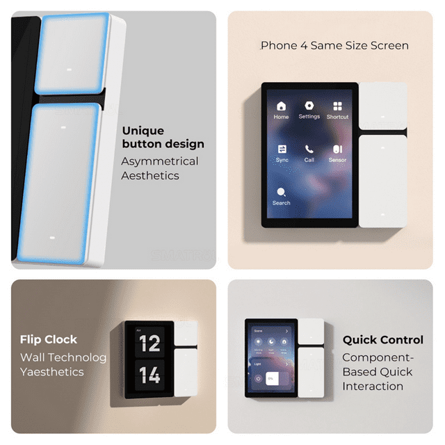 WiFi Tuya Smart Touch Screen 3.5 Inch Panel Scene Switch IR Remote