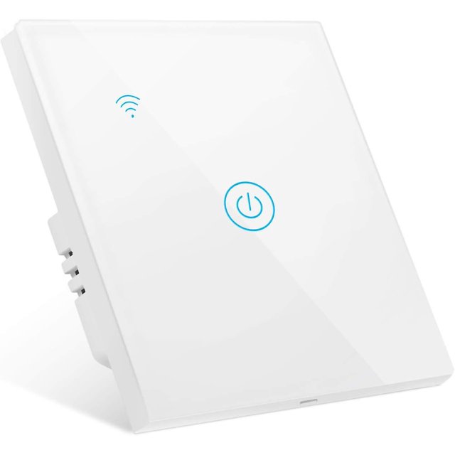 WiFi Wall Switch No Neutral Voice Control 1 Set Easy Connection