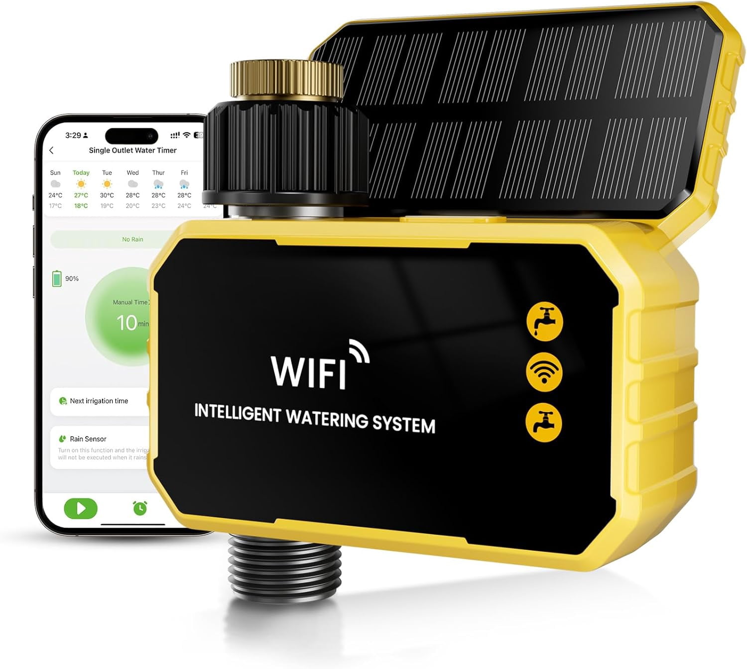 WiFi Water Timer with Brass Inlet No Need Gateway, Smart Hose Timer ...