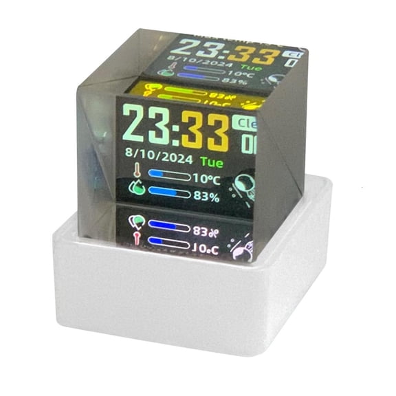 WiFi Weather Stations Clock Wireless Digital Clock with Gift Animation Electronic Images Album Player Housewarming Gift