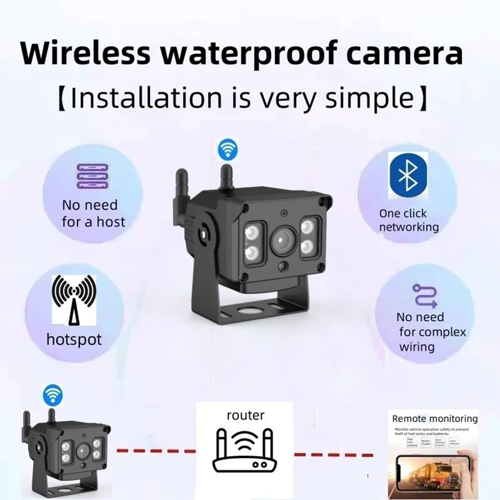 WiFi Wireless Security Camera Outdoor Waterproof Full Metal Housing IP CCTV Monitoring Remote Video Surveillance,1 * Camera 1 * 10m extension cable 1 * screwdriver 1 * bracket 1 * 128G TF card,Black