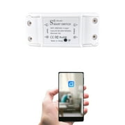WiFi remote control on/off switch, 10A Tuya Smart Life App, supports Amazon Alexa Google Assistant voice control, suitable for home office lighting and intelligent modification of household appliances