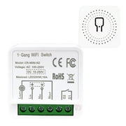 WiFi remote control on/off switch, 16A Tuya Smart Life App, supports Amazon Alexa Google Assistant voice control, suitable for home office lighting and intelligent modification of household appliances