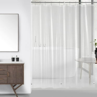 PEVA 10-Bathroom Shower Curtain Liner, 72" W x 72" H , Heavy-Duty Thickness Stall Shower Liner, Waterproof, Mold & Mildew-Resistant, Heavyweight Non-Toxic Fabric ,Clear