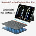 thumbnail image 1 of WiWU Bluetooth Keyboard for iPad Air 13 11 2024 Detachable Keyboards with Lightweight Wireless Keyboard for iPad Pro 13 12.9, 1 of 6