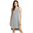 thumbnail image 1 of WiWi Women's Bamboo Nightgowns Knit Sleeveless Sleepshirt Lightweight Sleepwear, Heather Grey, Small, 1 of 1