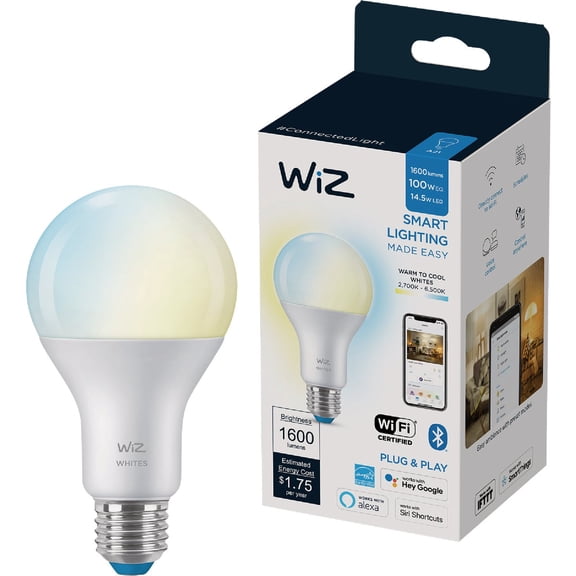 WiZ Tunable White LED Smart Bulb A21 - 100W Eq, E26, Indoor - 1 Pack