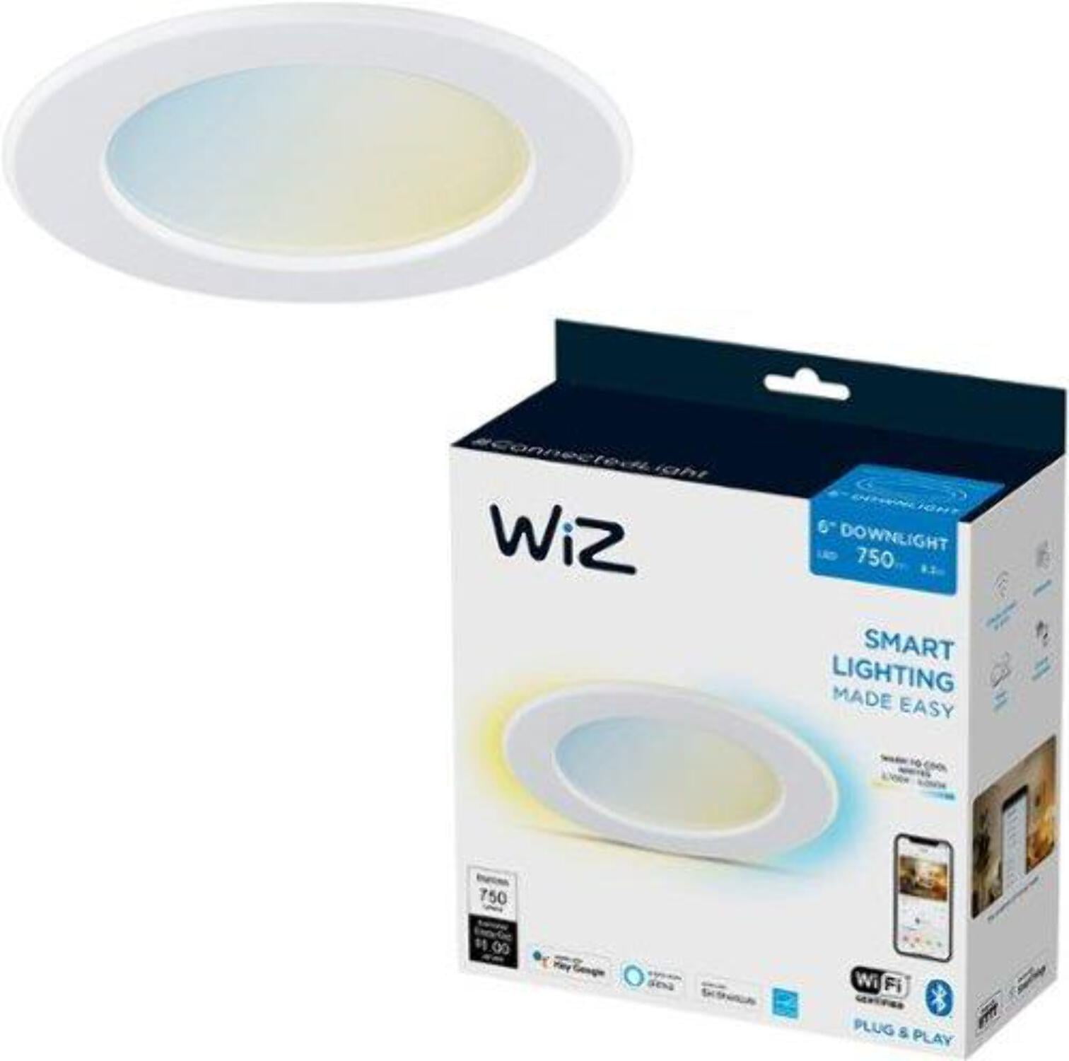 WiZ Smart Tunable White LED Downlight with Voice Control
