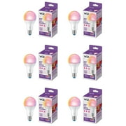 WiZ Connected LED 100-Watt A21 General Purpose Light Bulb, Frosted, Tunable White, Dimmable, E26 Medium Base 6-Pack