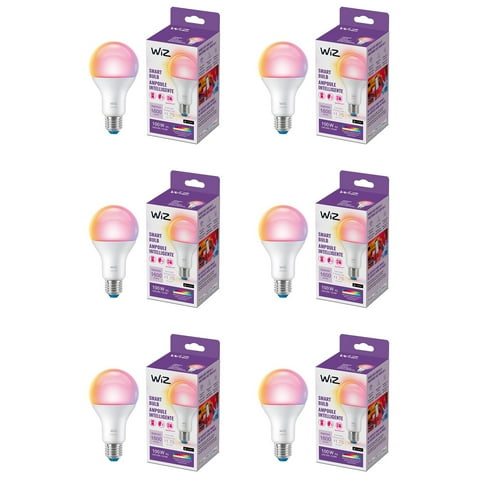 WiZ LED A21 General Purpose Light Bulb, 6-Pack, 100-Watt Equivalent, Dimmable, Tunable White