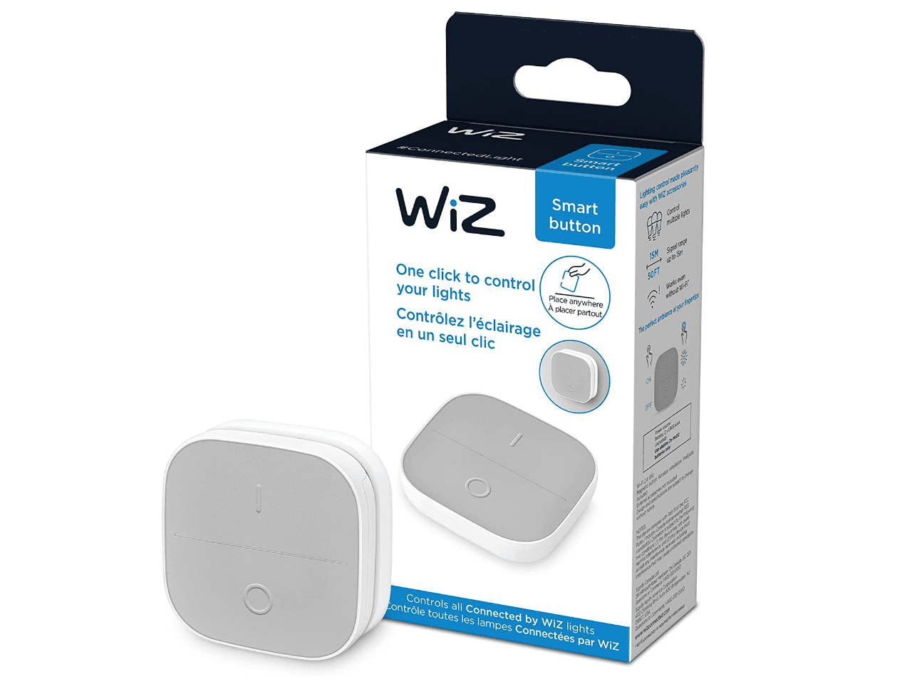 WiZ Connected Portable Button, Smart Control with WiZ App and 2.4Ghz Wi