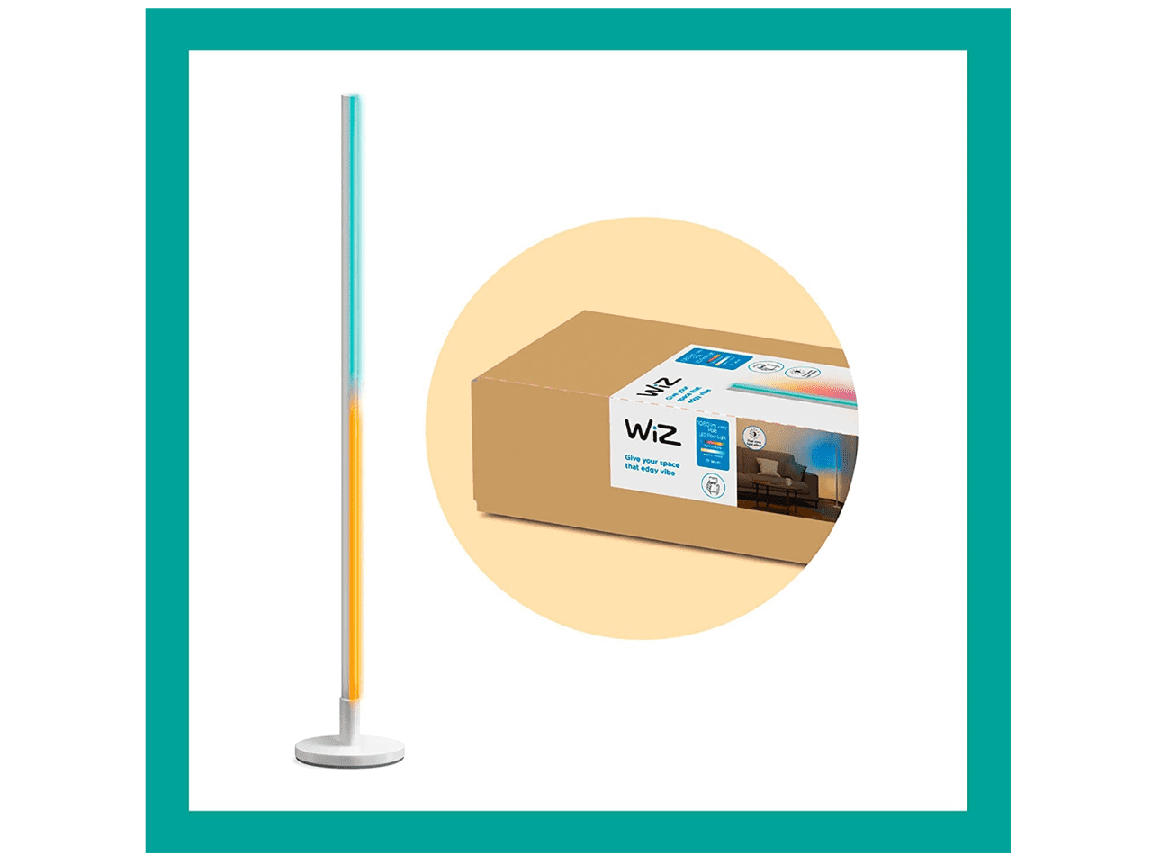 WiZ White LED Smart Floor Lamp with Dual Color Zones