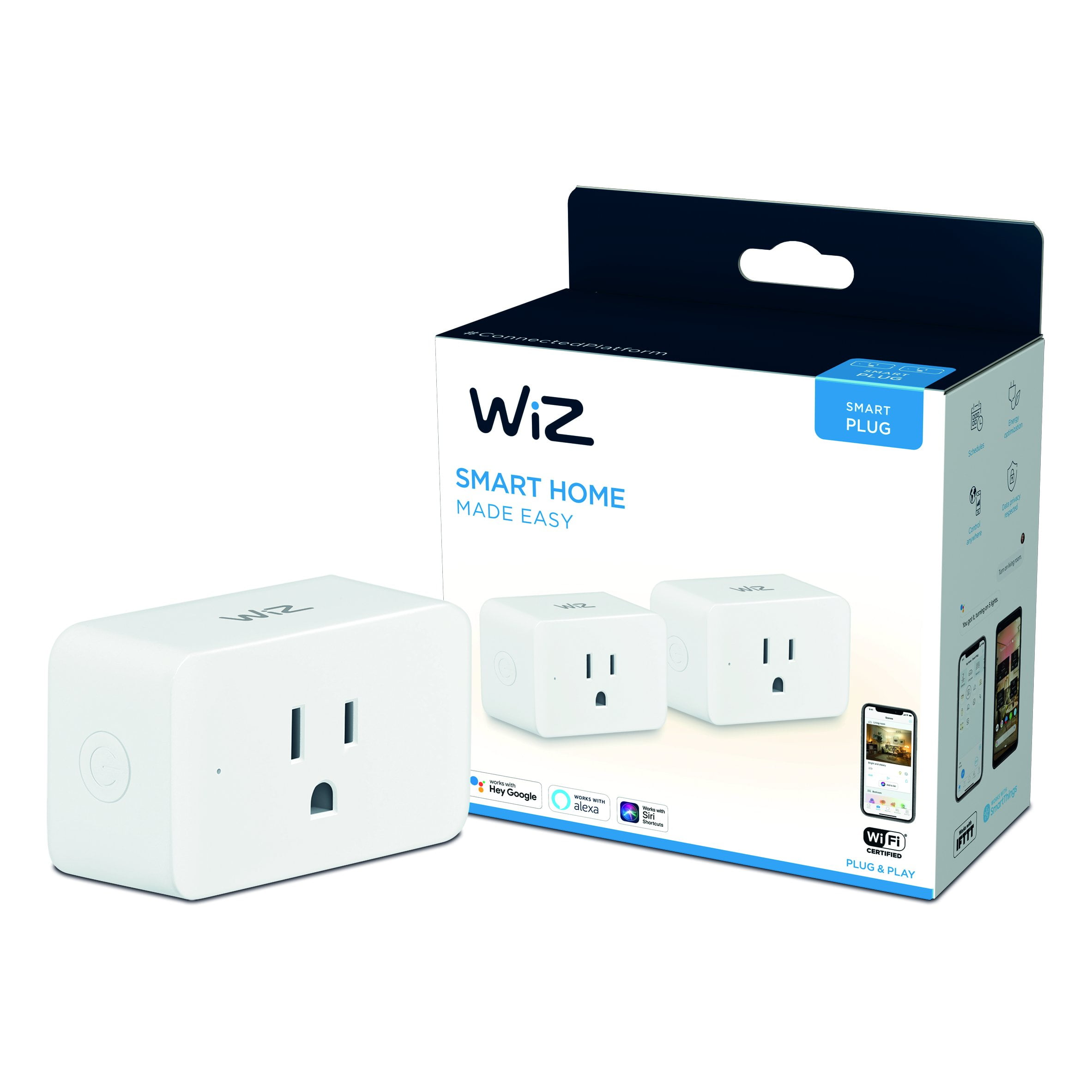 WiZ New 2022 Smart Plug with Energy Monitoring, Bluetooth & MATTER  Upgradable 
