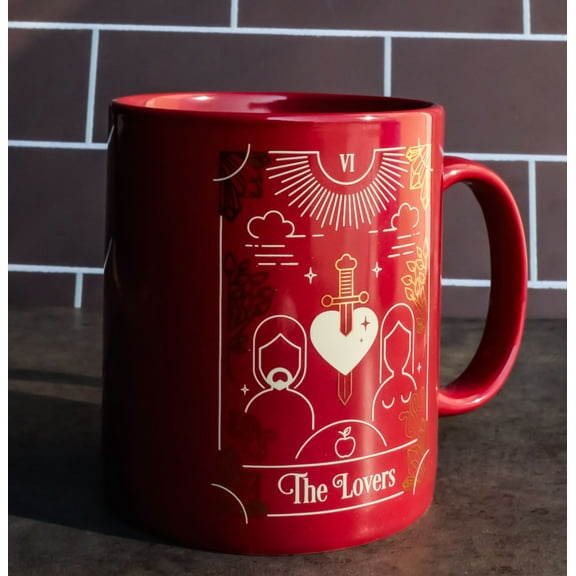Wicca Fortune Teller Psychic Tarot Cards The Lovers Ceramic Tea Coffee Mug Cup