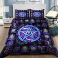 thumbnail image 1 of Wicca Many Different Purple Quilt Duvet Cover Set Queen Cover, 1 of 4