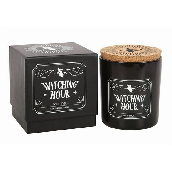 Wicca Midnight Ritual Witching Hour White Sage Pillar Candle Home Fragrance