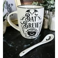 thumbnail image 1 of Wicca Occult Magic Bat Brew Spell Cauldron Porcelain Coffee Mug And Spoon Set, 1 of 7