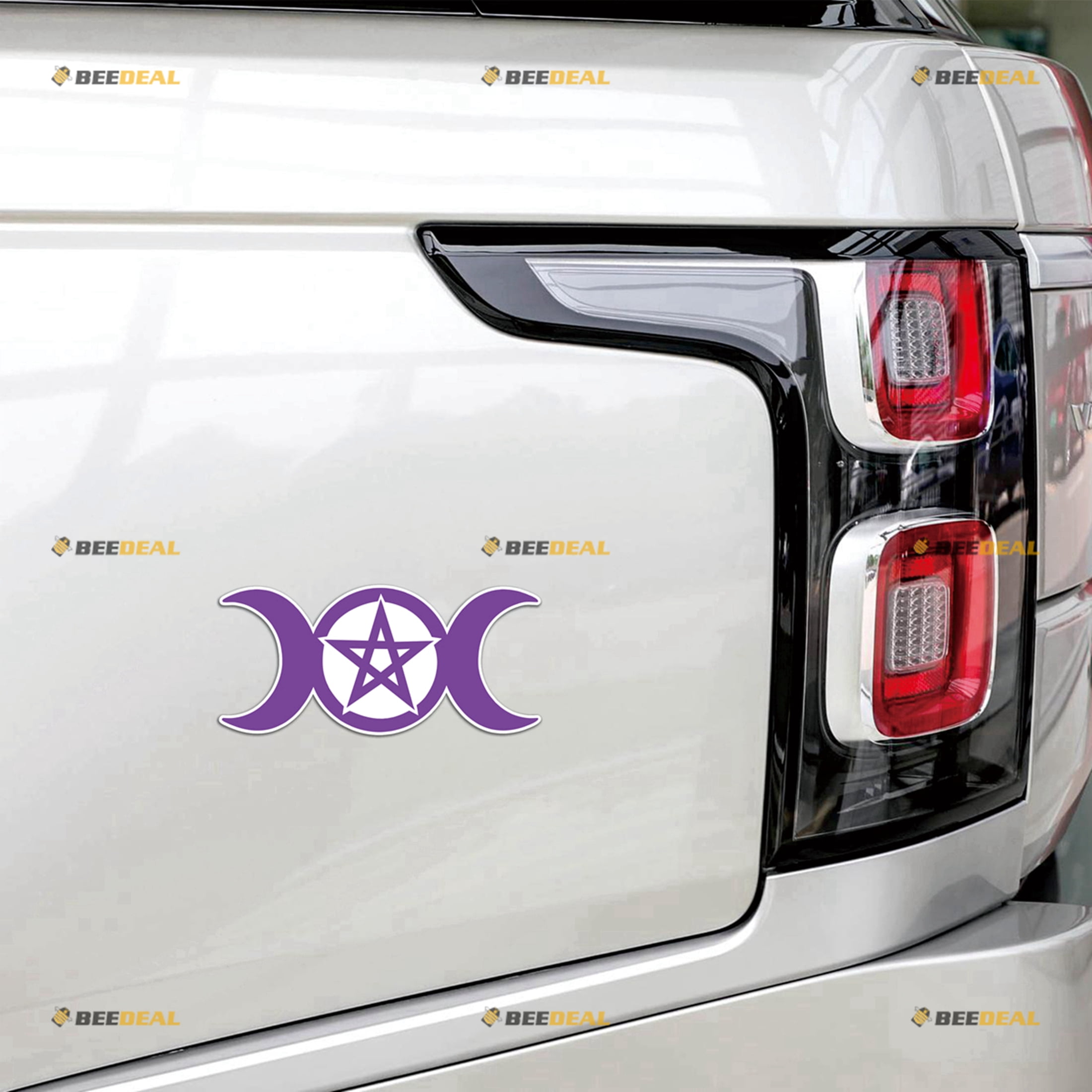 Wicca Pagan Witch Triple Moon Car Magnet Purple Magnetic Sticker Decal ...