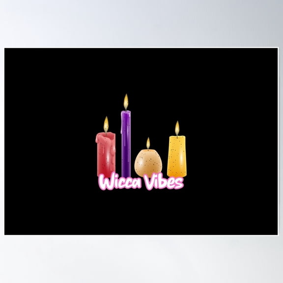 Wicca Vibes Candle Magick Poster Wall Art, Modern Wall Decor For Living Room Bedroom, 8x12 UNFRAMED