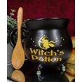 thumbnail image 1 of Wicca Witch Potion Broomstick Flight Ceramic Mug Or Bowl 32oz With Wooden Spoon, 1 of 9