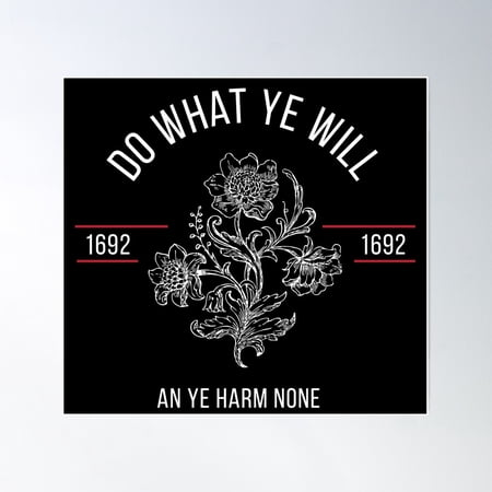 Wiccan Rede Poster Wall Art, Modern Wall Decor For Living Room Bedroom, 16x16 UNFRAMED
