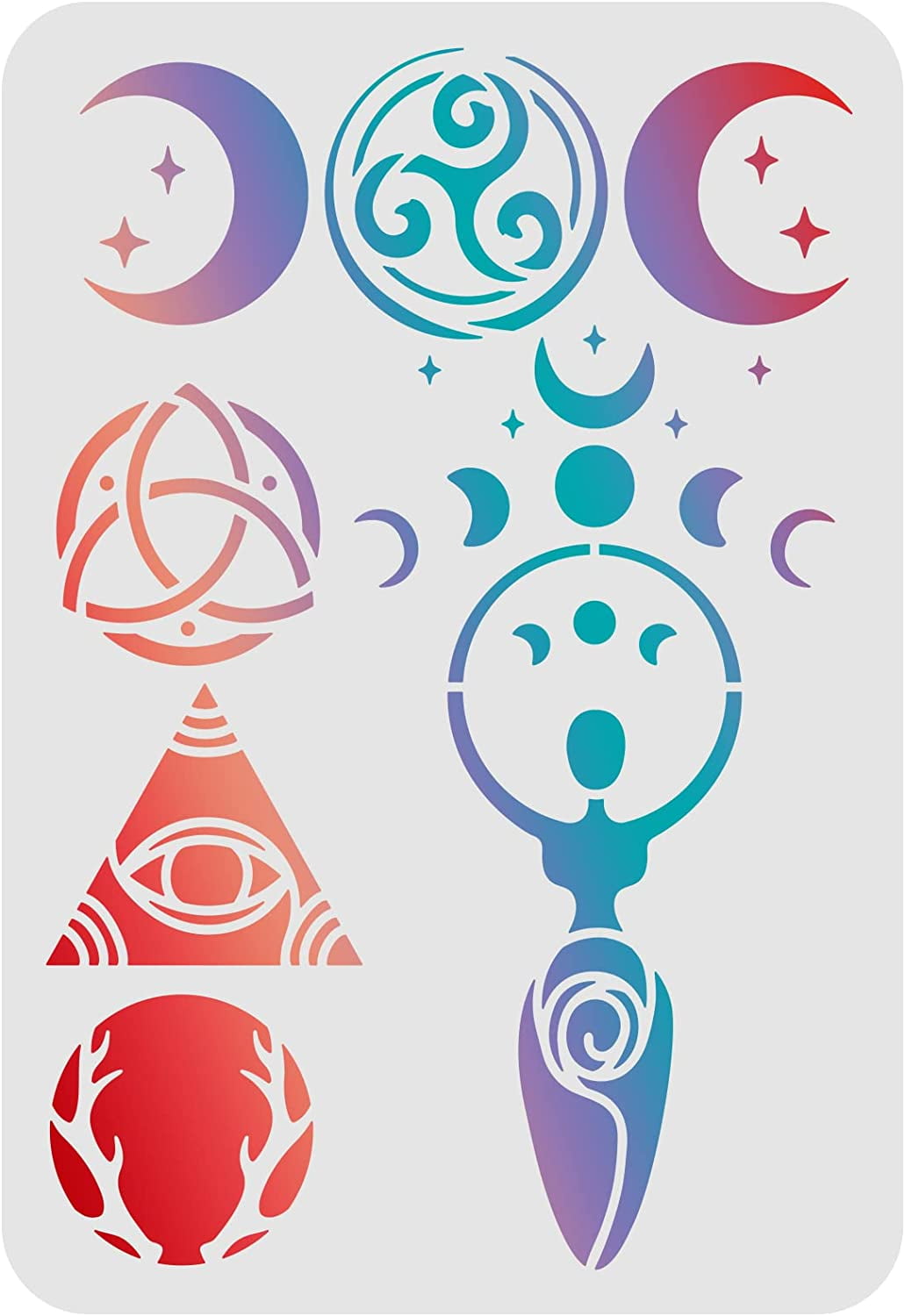 Wiccan/Witch Symbols Stencils Viking Celtic Knot Stencils Spiral ...