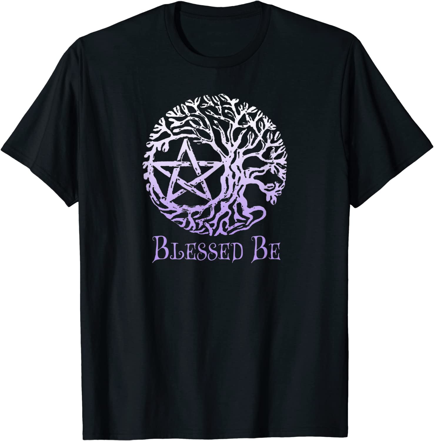 Wiccan and Pagan T-Shirts, Tree of Life Pentacle, Blessed Be - Walmart.com