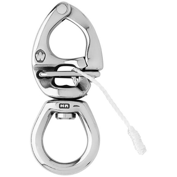 Wichard Marine 2773W 3.15 in. HR Quick Release Snap Shackle with Large Bail - 80 mm Length