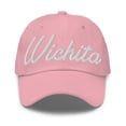 thumbnail image 1 of Wichita Baseball Cap Wichita Dad Hat Bold Script Wisconsin WI Hat Embroidered Souvenir Gift Pink, 1 of 2