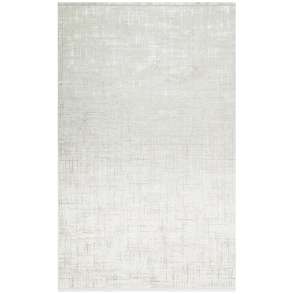 Wichita Falls Cream Modern Polyester Area Rugs for Living Room Jacquard Textured Modern Rugs Soft Geometric Rug for Bedroom Washable Rug Non-Slip Bohemian Carpet Perfect for Dining Room Office Beige