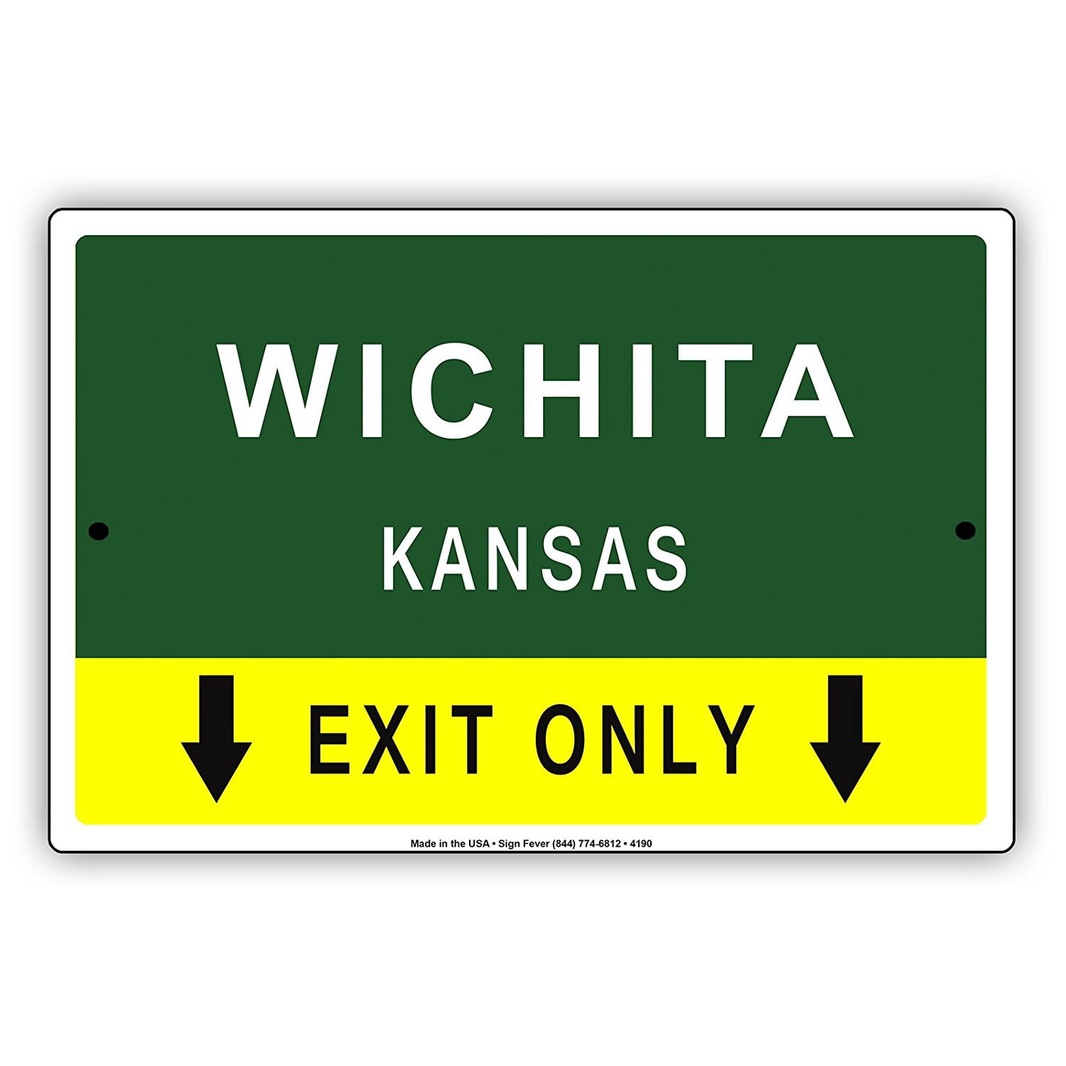 Wichita Kansas Exit Only With Pointer Arrow Direction Way Road Signs ...
