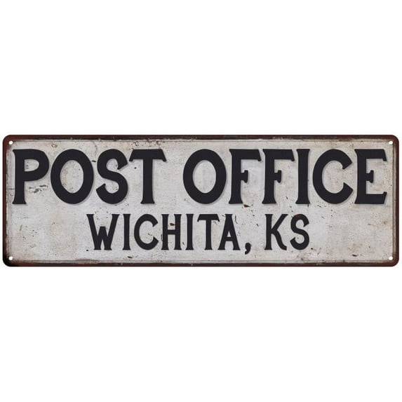 Wichita, Ks Post Office Sign Vintage 6x18 206180011039