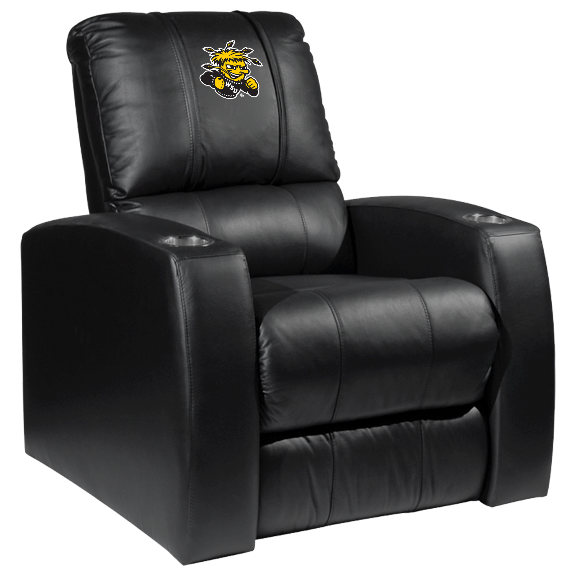 Wichita State Alternate Logo Manual Home Theater Recliner with Zipper