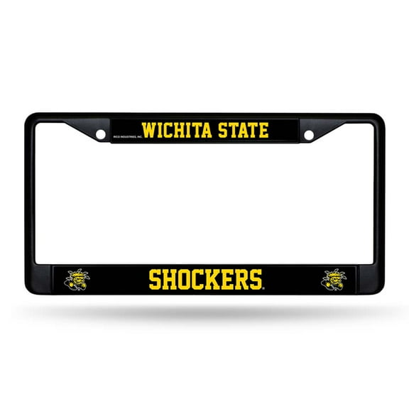 Wichita State Shockers Black Metal License Plate Frame