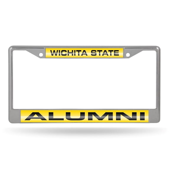 Wichita State Shockers Alumni Chrome Metal Laser Cut License Plate Frame