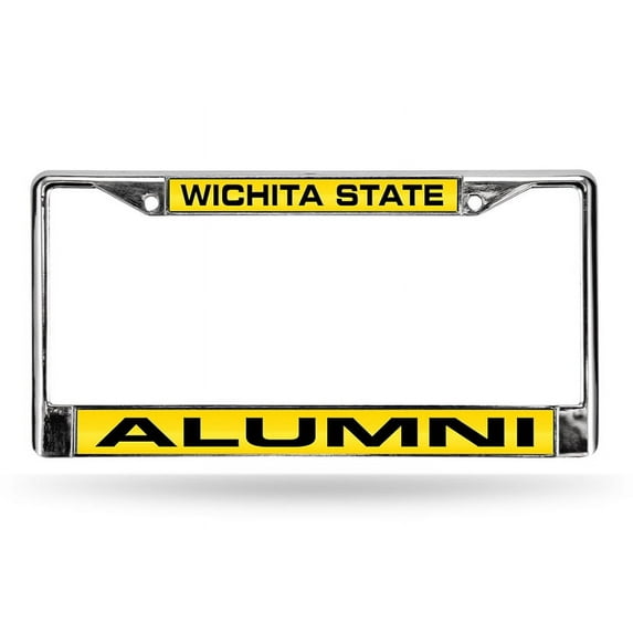Wichita State NCAA Shockers Chrome Metal ALUMNI License Plate Frame Holder