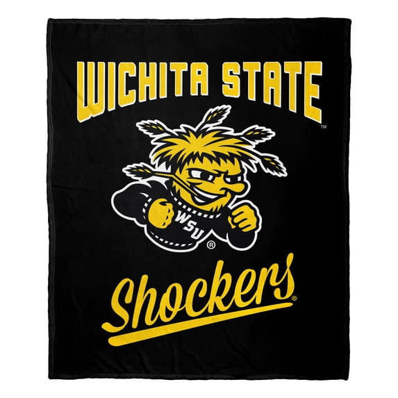 The Northwest 1COL-23600-0142-OOF 50 x 60 in. NCAA Wichita State University Alumni Silk Touch Throw Blanket