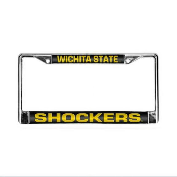 Wichita State Shockers Chrome Metal Laser Cut License Plate Frame