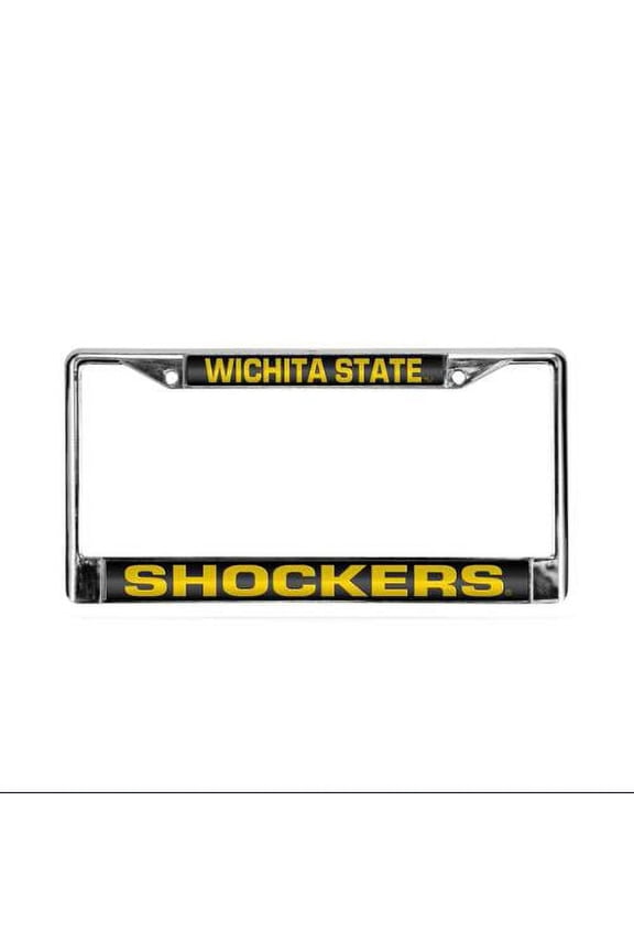 Wichita State Shockers Chrome Metal Laser Cut License Plate Frame