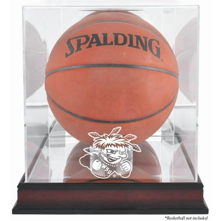 Wichita State Shockers Mahogany Antique Finish Basketball Display Case with Mirror Back